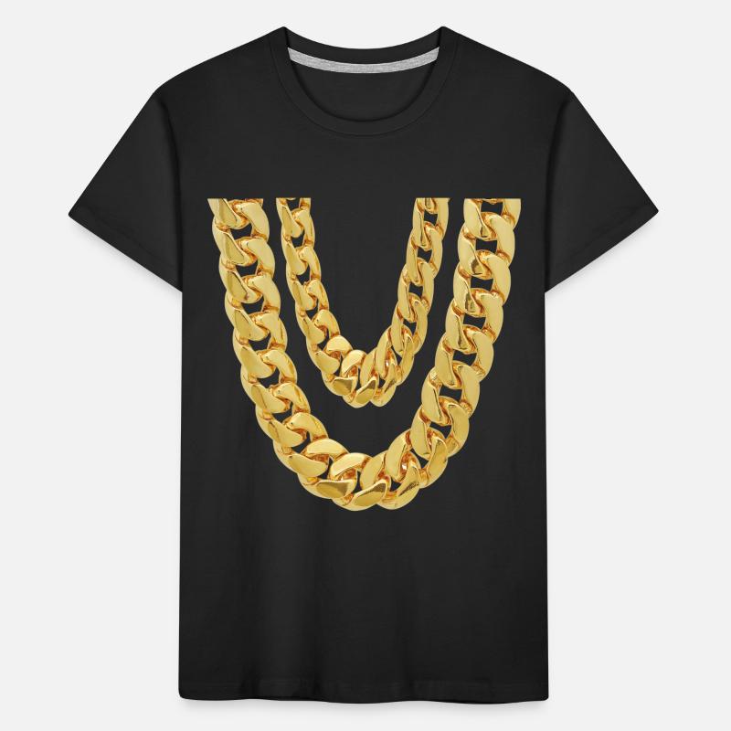 Ma chaîne en or double T-shirt bio Premium Enfant