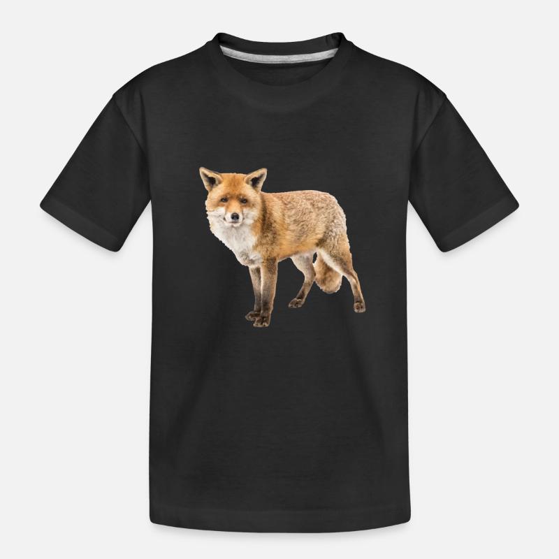 Fuchs - Kinder Premium Bio T-Shirt - Schwarz