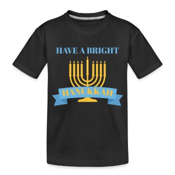 Hanukkah, Hanukkah, lights festival, gift, shirt - Kids' Premium Organic T-Shirt - black - Front