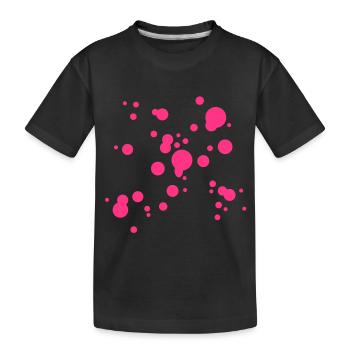 Punkte Spritzer Farbe - Kinder Premium Bio T-Shirt - Schwarz - Vorne