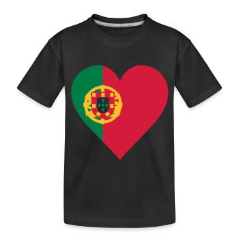 portugal - Kinder Premium Bio T-Shirt - Schwarz - Vorne