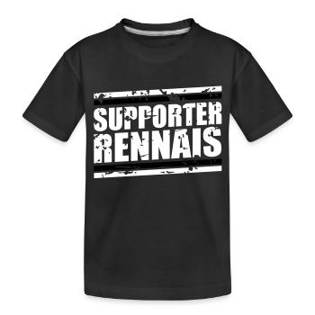 Vintage bear Rennais - Kids' Premium Organic T-Shirt - black - Front