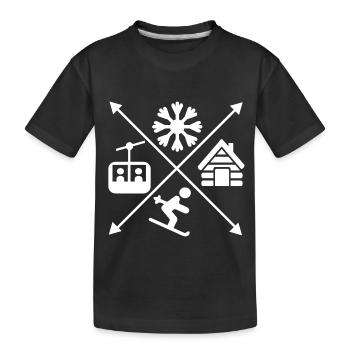 Ski - T-shirt bio Premium Enfant - noir - Devant
