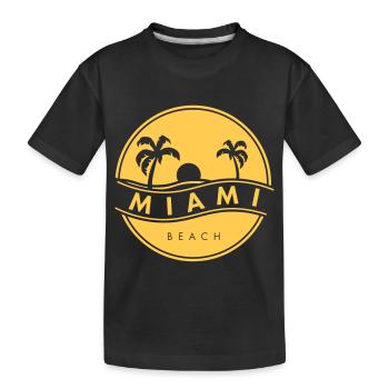 Miami Beach - Kinder Premium Bio T-Shirt - Schwarz - Vorne