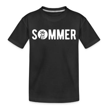 Endlich Sommer - Kinder Premium Bio T-Shirt - Schwarz - Vorne