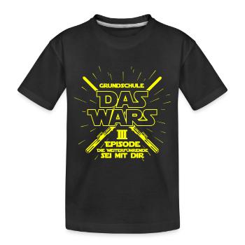 Grundschule Das Wars Schule Kind Geschenk Lustig - Kinder Premium Bio T-Shirt - Schwarz - Vorne