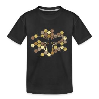 Süßes Bienen Imker Let It Bee Biene Honig Sommer - Kinder Premium Bio T-Shirt - Schwarz - Vorne