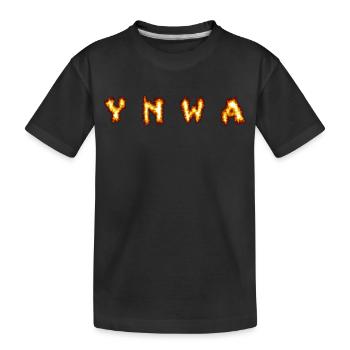 Lettres enflammées Imprimé - T-shirt bio Premium Enfant - noir - Devant