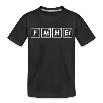 Father Periodische Tabelle - Kinder Premium Bio T-Shirt - Schwarz - Vorne