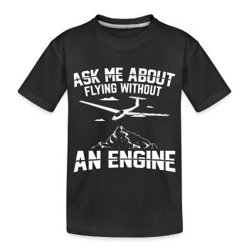 Idée cadeau de vol à voile | Planeurs Vol à voile - T-shirt bio Premium Enfant - noir - Devant