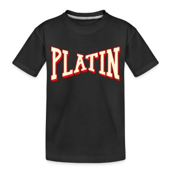 deutschrap oldschool platin gold newschool gold - Kinder Premium Bio T-Shirt - Schwarz - Vorne