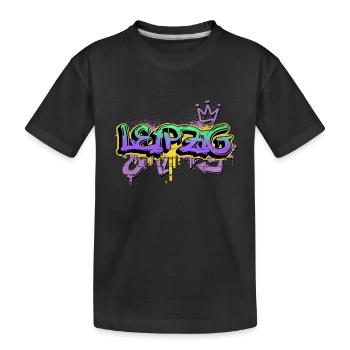 Leipzig Allemagne Ville Graffiti Sprayer Skater - T-shirt bio Premium Enfant - noir - Devant
