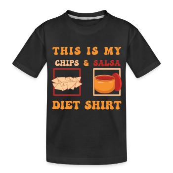 Chips et Salsa Nachos - T-shirt bio Premium Enfant - noir - Devant