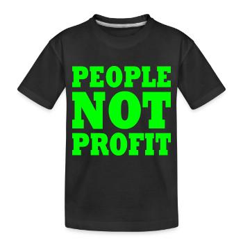 People not profit - Kinder Premium Bio T-Shirt - Schwarz - Vorne