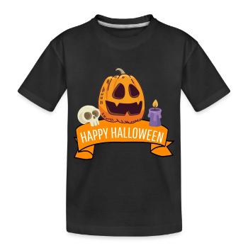 Joyeux halloween - T-shirt bio Premium Enfant - noir - Devant