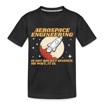 Luft- und Raumfahrttechnik Spaß Ingenieur Student - Kinder Premium Bio T-Shirt - Schwarz - Vorne