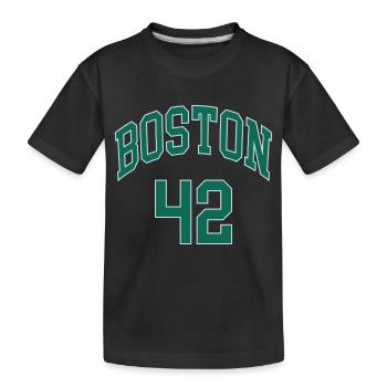 Boston 42 - Kids' Premium Organic T-Shirt - black - Front