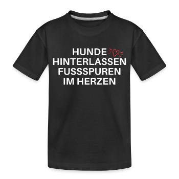 Hundespruch Hundeliebe - Kinder Premium Bio T-Shirt - Schwarz - Vorne