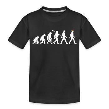 Evolution - Karneval - Narrenkappe - Verkleidung - Kinder Premium Bio T-Shirt - Schwarz - Vorne