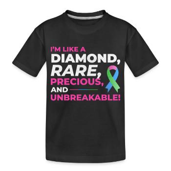 Diamond Like Rare Disease se démarque par la sensibilisation - T-shirt bio Premium Enfant - noir - Devant