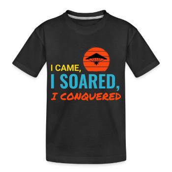 Hang Gliding Air Sports Adventure Soaring Pilot - Kids' Premium Organic T-Shirt - black - Front