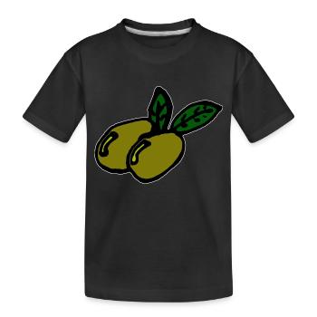 Two olives - Kids' Premium Organic T-Shirt - black - Front