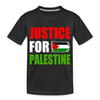 Justice for palestine - Kids' Premium Organic T-Shirt - black - Front