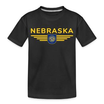 T-shirt Nebraska Fan – Parfait pour les fans ! - T-shirt bio Premium Enfant - noir - Devant