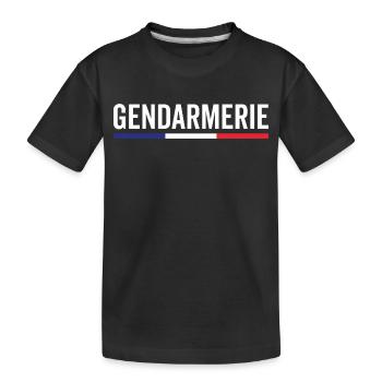 Gendarmerie France Emblème Détaillé - T-shirt bio Premium Enfant - noir - Devant