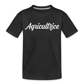Agricultrice Fermière Culture Élevage Terre Pro - T-shirt bio Premium Enfant - noir - Devant