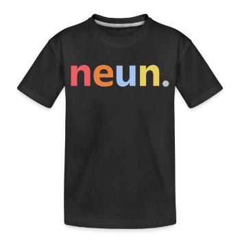 9e anniversaire de 9e anniversaire de garçon 99 ans - T-shirt bio Premium Enfant - noir - Devant