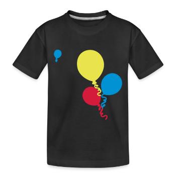 ballons - Kinder Premium Bio T-Shirt - Schwarz - Vorne