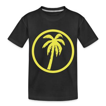 Palme - Kinder Premium Bio T-Shirt - Schwarz - Vorne