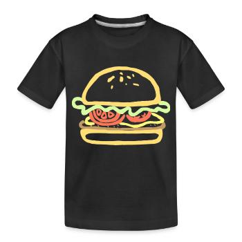 kaese cheese pizza sandwich maus mouse food58 - Kinder Premium Bio T-Shirt - Schwarz - Vorne