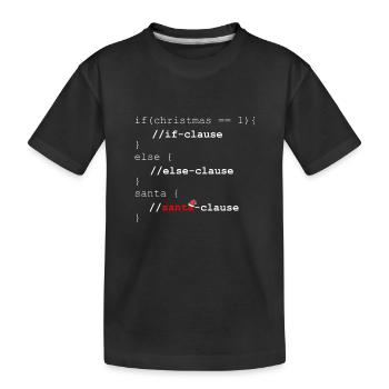 Santa-Clause – Weihnachten Programmierer Geschenk - Kinder Premium Bio T-Shirt - Schwarz - Vorne