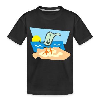 beach strand summer sommer vacation urlaub45 - Kinder Premium Bio T-Shirt - Schwarz - Vorne