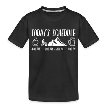 TODAY S SCHEDULE MTB Mountain - Kinder Premium Bio T-Shirt - Schwarz - Vorne