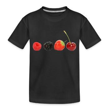 Delicious berries - Kids' Premium Organic T-Shirt - black - Front