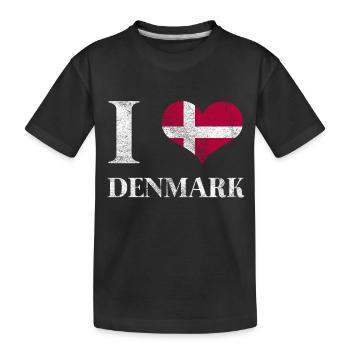Danemark cadeau de drapeau danois drapeau danois - T-shirt bio Premium Enfant - noir - Devant