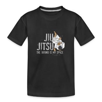 Jiu Jitsu I Der Boden ist mein Raum! - Geschenk - Kinder Premium Bio T-Shirt - Schwarz - Vorne