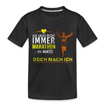 Marathon - Kinder Premium Bio T-Shirt - Schwarz - Vorne