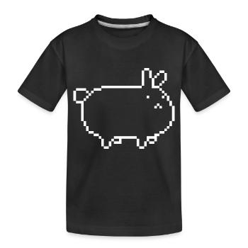 rabbit_pixel - Kids' Premium Organic T-Shirt - black - Front