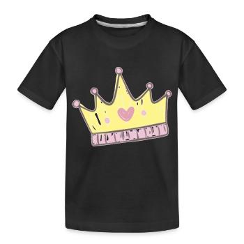Prinzessin - Kinder Premium Bio T-Shirt - Schwarz - Vorne