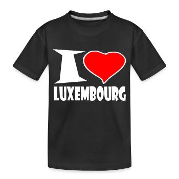 Luxembourg - Kids' Premium Organic T-Shirt - black - Front