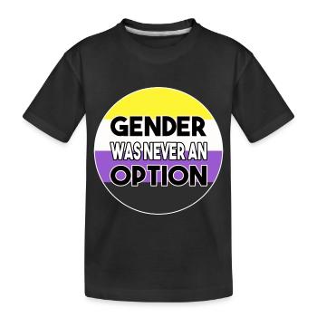 Non-binary nonbinary gender nonbinary saying - Kids' Premium Organic T-Shirt - black - Front
