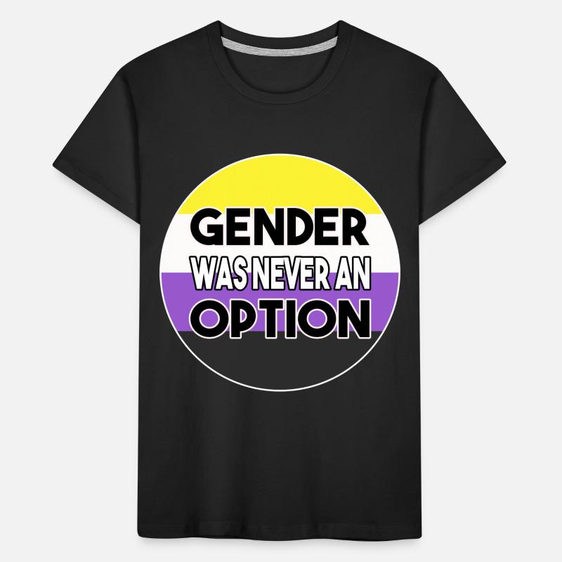 Non-binary nonbinary gender nonbinary saying Kids' Premium Organic T-Shirt