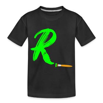 brush grün r - Kinder Premium Bio T-Shirt - Schwarz - Vorne