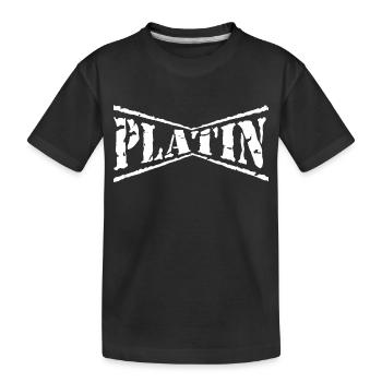 deutschrap oldschool platin gold newschool gold - Kinder Premium Bio T-Shirt - Schwarz - Vorne