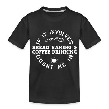 Cuisson du pain Boulangers Boulangers Cuisson du levain - T-shirt bio Premium Enfant - noir - Devant