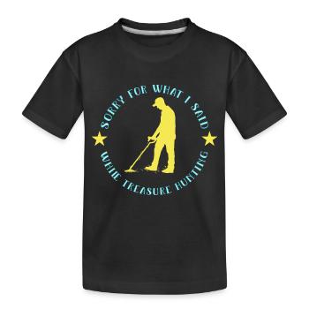 Chasseur de trésors Chasse au trésor Détecteur de métaux - T-shirt bio Premium Enfant - noir - Devant